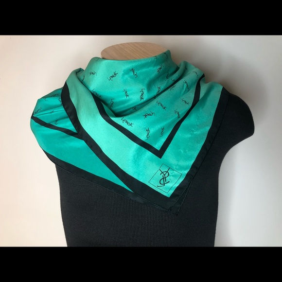 ysl logo scarf